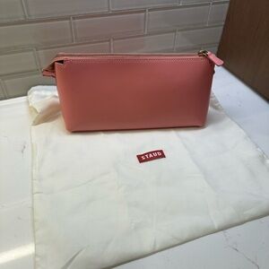 STAUD Pink Shoulder Bag Sleek Modern Design